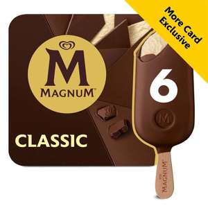 Walls Magnum 6 Pack Classic/White - £3.25 (Morrisons More Card Price) Instore Only