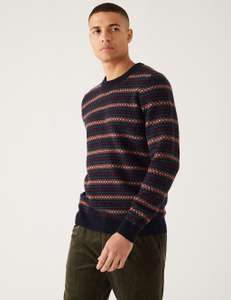 Pure Extra Fine Lambswool Fair Isle Jumper - £13 with click & collect @ Marks & Spencer