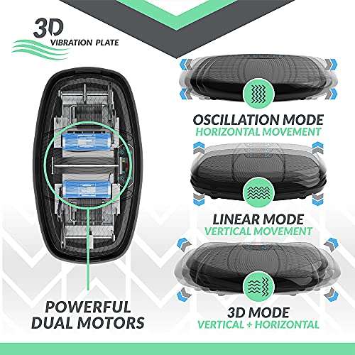Bluefin Fitness Dual Motor 3D Power Vibration Plate, Oscillation, Vibration + 3D Motion, Lose Fat & Tone Up - £93.99 using Voucher @ Amazon