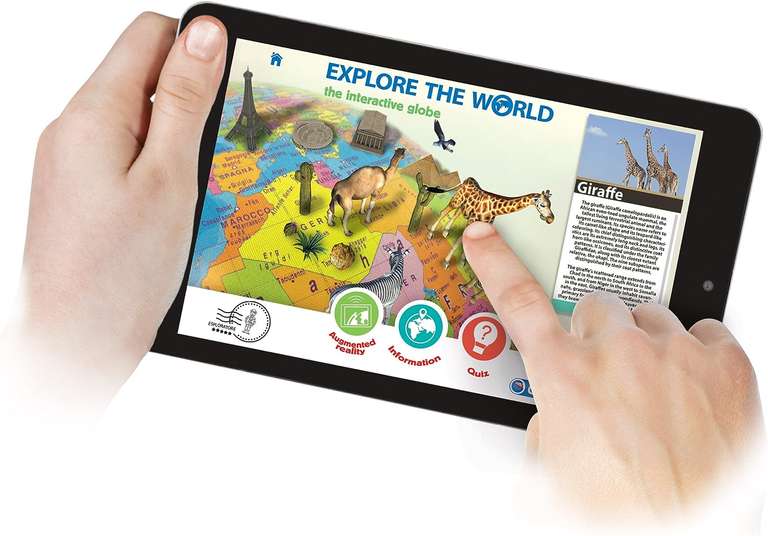 Clementoni Explore the World Interactive Educational Talking Globe - Free Click & Collect