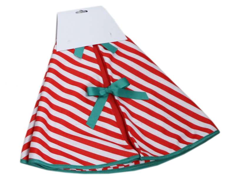 Candy Cane Striped Christmas Tree Skirt - 63cm Now £4.20 with Free Click and Collect @ Argos