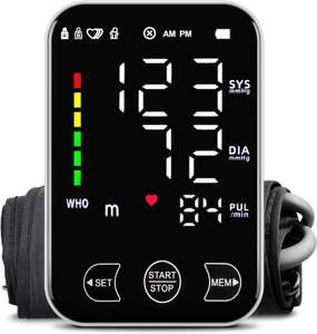 Upper Arm Blood Pressure Monitor with 2x120 Memory LED Background Light Voice Broadcast - Sold By CUNSIEUM Direct UK Store FBA