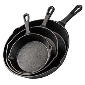 3pcs Saute Fry Pan - Pre-Seasoned Cast Iron Skillet Set - Nonstick Frying  Pan 6 Inch, 8 Inch And 10 Inch Cast Iron Set - AliExpress