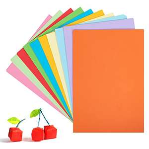 A4 Card Stock Paper 180gm Coloured Cardstock 50 Sheet 10 Assorted Colours with voucher Sold by 9Pounds FBA
