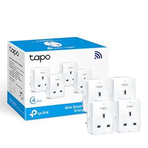 Tapo Smart Plug with Energy Monitoring 4 Pack