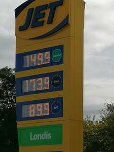Unleaded petrol £1.499 per litre, MM Bellinger Jet Wantage