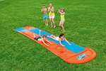 Bestway H20GO 16ft Double Lane Slip & Slide, Inflatable Water Slide for Kids and Adults, Summer Garden Outdoor Toy with Built-in Sprinklers