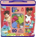 MEGA BLOKS Big Building Bag Building Set with 60 big and colorful building blocks, and 1 storage bag, for ages 1 and up £7.99 @ Amazon