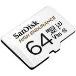 SanDisk HIGH ENDURANCE Video Monitoring for Dashcams & Home Monitoring 64 GB microSDXC Memory Card + SD Adaptor Sold by SD Card Express UK