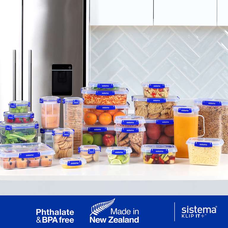 istema KLIP IT PLUS Round Food Storage Containers | 300 ml (4 count blue)
