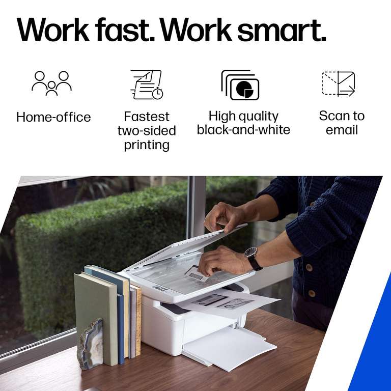 HP LaserJet MFP M140w Wireless Black & White Multi-function Printer (1 ...