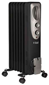 Russell Hobbs 1500W/1.5KW Oil Filled Radiator, 7 Fin,Thermostat, 3 Heat Settings, Safety Cut-off, 2 Year Guarantee