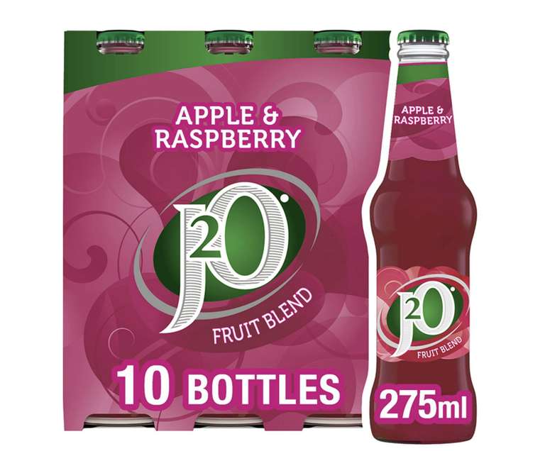 J2O - Orange & Passion Fruit Juice Drink / Apple & Raspberry Juice / Glitterberry - 10x275ml - £5.50 @ Sainsbury’s