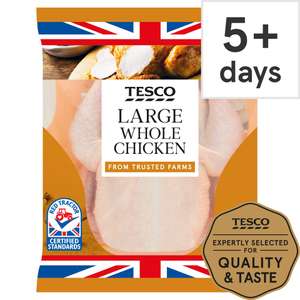 Tesco British Large Whole Chicken 1.5Kg - 1.9Kg - Clubcard Price