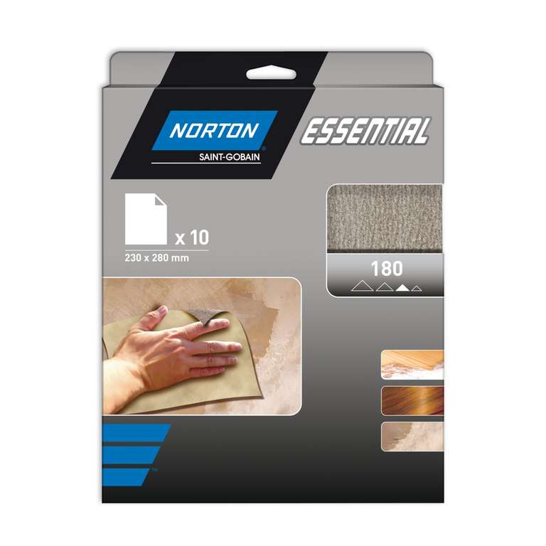 Norton Anti-Clogging Abrasive 280 x 230mm Pack of 5 - 60p (Free Click & Collect) @ Jewsons