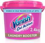 Vanish Gold Oxi Action Laundry Booster and Stain Remover Powder for Colours or Whites 2.4kg. Extra 20% S&S-£12.21