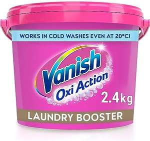 Vanish Gold Oxi Action Laundry Booster and Stain Remover Powder for Colours or Whites 2.4kg. Extra 20% S&S-£12.21
