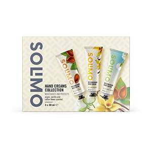Solimo - Hand Creams - Argan, Vanilla & Cotton Flower Scented (3 x 30 ml) £5.40 @ Amazon