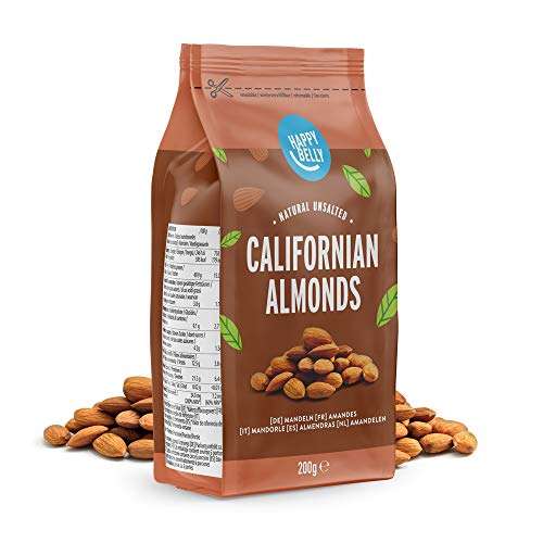Amazon Brand - Happy Belly California Almonds, 7 x 200g - £11.35 / £10.78 Subscribe & Save @ Amazon