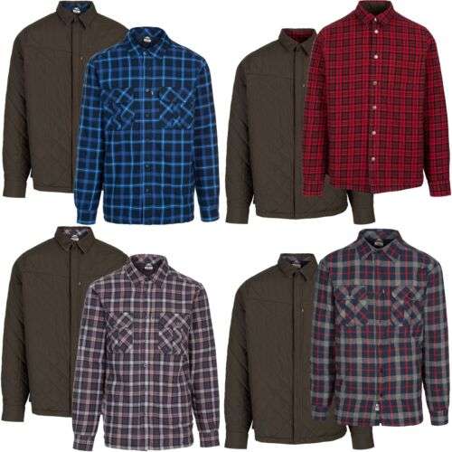 (Red only) Trespass Mens Reversible Jacket Lumberjack Lined Shirt £13.49 @ eBay onestoplook