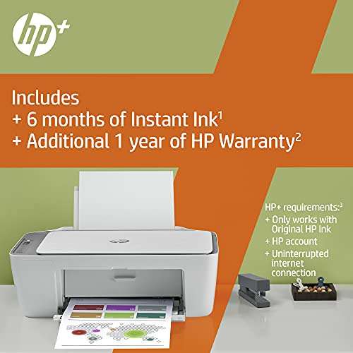 HP DeskJet 2720e All-in-One Colour Printer with 6 months of instant Ink with HP+, White £34.99 @ Amazon