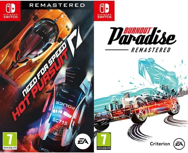 Burnout Paradise Remastered OR Need For Speed: Hot Pursuit Remastered (Nintendo Switch) - £14.99 each - PEGI 7
