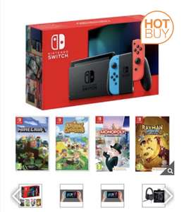 Nintendo Switch Neon Red and Blue Ultimate Bundle with Venom Nighthawk Headset, Venom Charge and Store + 4 Games - £399.99 @ Costco