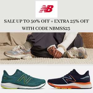 Sale - Up to 50% Off + Extra 25% Off With Code (Almost Everything) + Free Delivery On Orders Over £100 (otherwise is £4.99) - @ New Balance