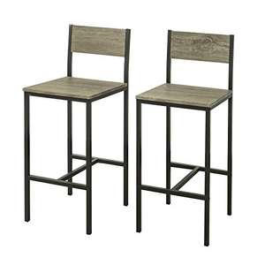 SoBuy FST53x2, Set of 2 Kitchen/Bar Stools + FREE Clothes rail, Sold & Dispatched By SoBuy-Shop-UK