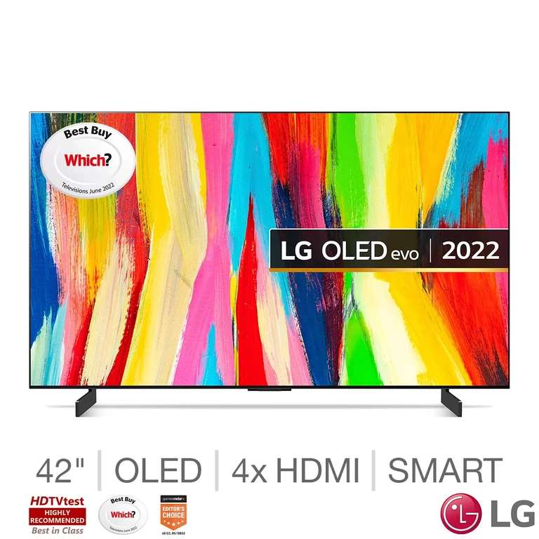 LG OLED42C24LA 42 Inch OLED 4K Ultra HD Smart TV - £853.19 at checkout - Membership required at Costco