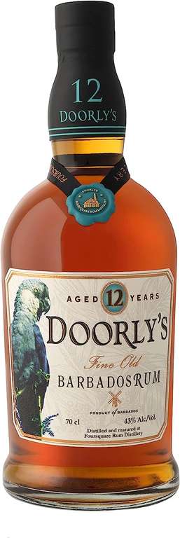 Foursquare Distillery Doorly's 12 year old Barbados Rum 43% ABV 70cl £38/£34.20 Subscribe & Save @ Amazon