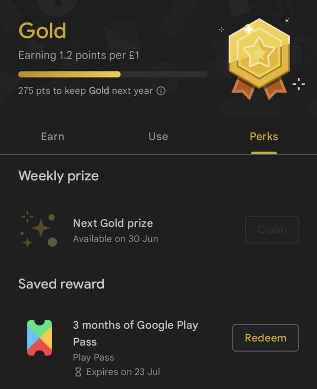 Free three month trial to Google Play Pass via perk rewards (Select Accounts) @ Google Play