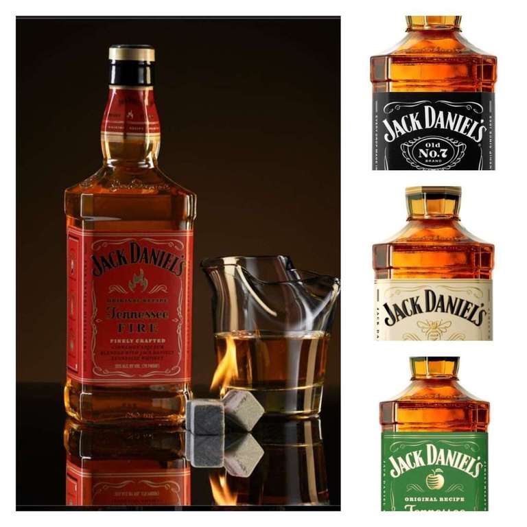 Jack Daniel's Tennessee Whiskey / Honey / Apple / Fire - 70cl - £16 @ Asda