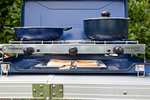 Campingaz Chef Folding Double Burner Stove and Grill, compact gas cooker for camping or festivals, Blue - £40.49 @ Amazon