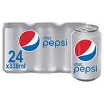 Diet Pepsi Cans, 24 x 330ml - £9 (or £8.10 or less with Subscribe & Save) + 20% off voucher on 1st S&S @ Amazon