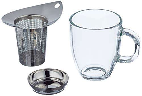 Bodum YO-YO Glass Mug with Tea Strainer Off white 0.35 L/12 oz 
