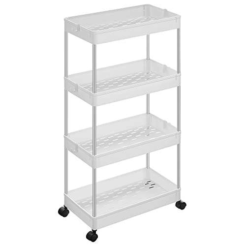 SONGMICS 4-Tier Storage Trolley, Rolling Cart with Wheels - £14.99 @ Amazon