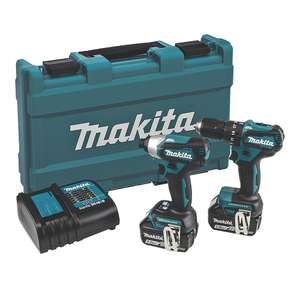 Makita DLX2221ST 18V 5.0Ah Li-Ion LXT Brushless Cordless Twin Pack £239.99 @ Screwfix