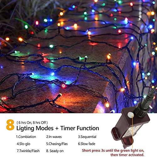 Moxled Christmas Lights Multicolor - 100M 800 LED Waterproof, Timer, 8 Modes - £13.59 @ Dispatched by Moxled Direct and Fulfilled by Amazon