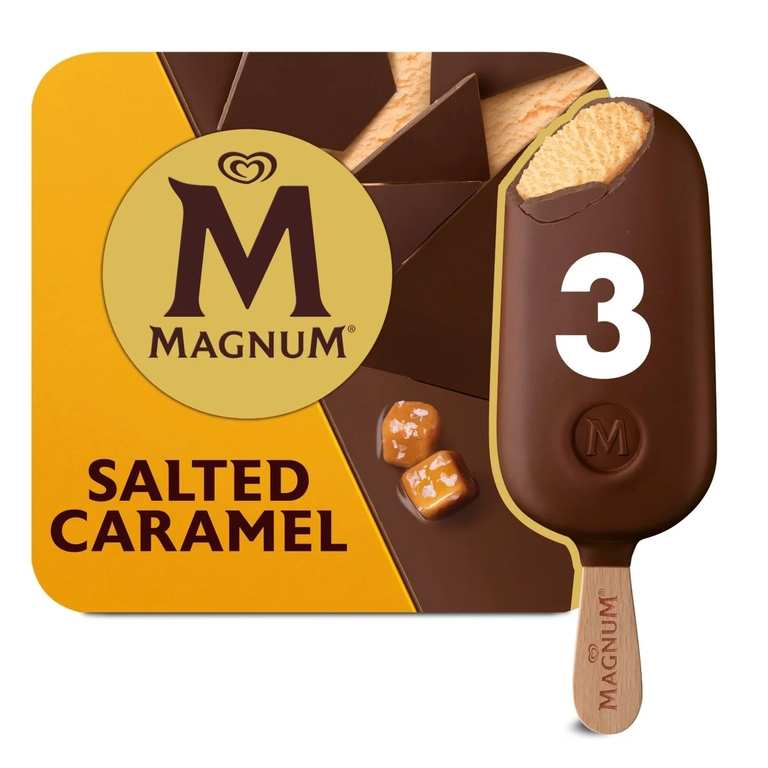 Magnum Almond Ice Cream Sticks 3 x 100ml (Classic / Almond / Mint / Salted Caramel / White Chocolate)