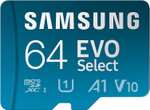 256GB Samsung EVO Select microSDXC UHS-I U3 130MB/s FHD & 4K Memory Card inc. SD-Adapter £15.99 / 128GB £10.49 / 64GB £6.29 @ Amazon