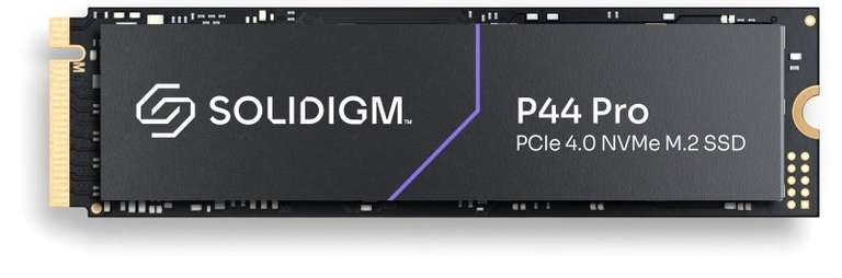 Solidigm P44 Pro 2TB PCIe NVMe Gen4 M.2 SSD 7,000MB/s, 176-Layer 3D TLC NAND Flash, DRAM, 1200 TBW - £129.99 + £3.49 delivery @ Ebuyer