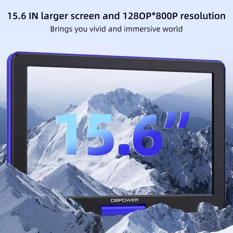 DBPOWER 17.9" Portable DVD Player with 15.6" Large HD Swivel Screen, 6 Hour Rechargeable Battery, Sold by Sagano EU FBA