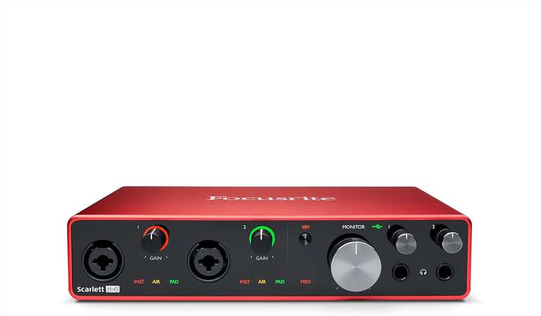 Focusrite Scarlett 2i2 3rd Gen USB Audio Interface £103.99 / Scarlett Solo 3rd Gen £74.99 for Streaming and Recording ( + others inside )