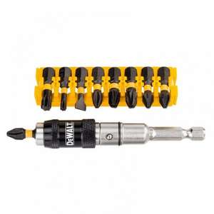 DeWalt Pivoting Impact Magnetic Screwdriver Bit Holder Plus 9 Impact Rated Bits - with Code - Sold by Abbey Power
