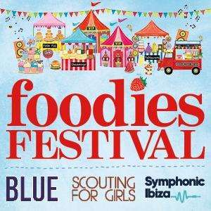Foodies Festival 2x tickets for W/Code. See BLUE, Sister Sledge, IBIZA orchestra, Scouting for Girls and more! Several sites nationwide.