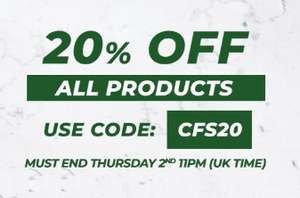 20% off everything with code at Classic Football Shirts