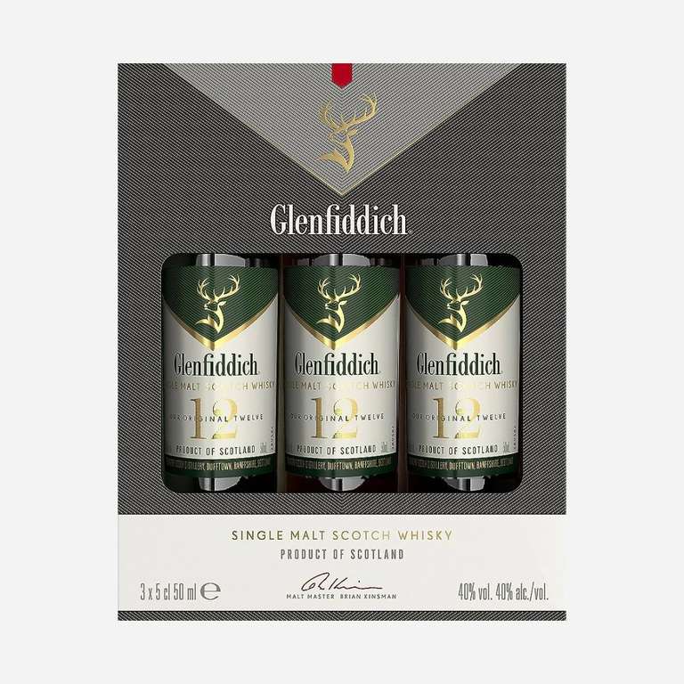 Glenfiddich Single Malt Scotch Whisky 12 Years Gift Set (Minimum Spend Of £25 + Free Shipping)