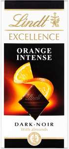 Lindt Excellence Dark Orange Chocolate Bar Each, 100 g - £1.95 / 15% Subscribe & Save + 10% Voucher on 1st S&S =£1.46 @Amazon
