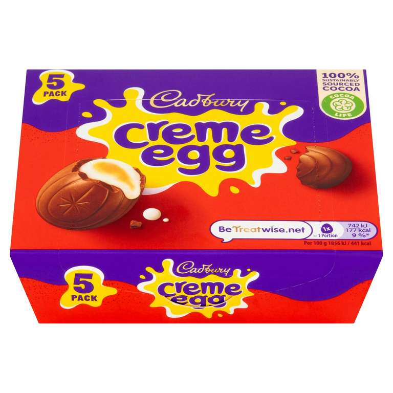 Cadbury Creme Egg 5pk 200g - £1.75 @ Sainsbury's